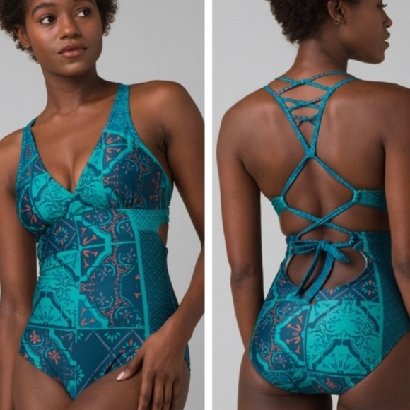 Prana Womens Atalia Lagos Lisbon One-piece Swimsuit Size Small - Picture 11 of 11
